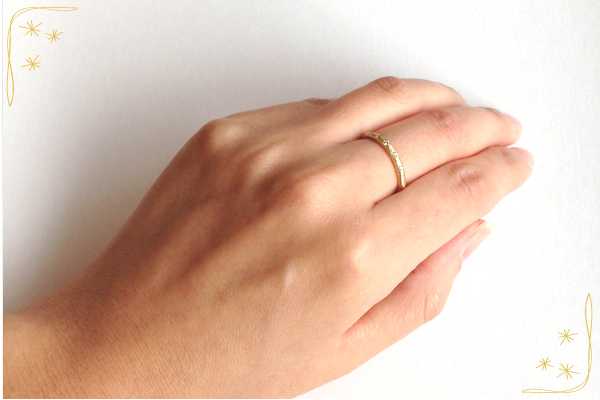 ダイヤ付きマットリング（装着イメージ）