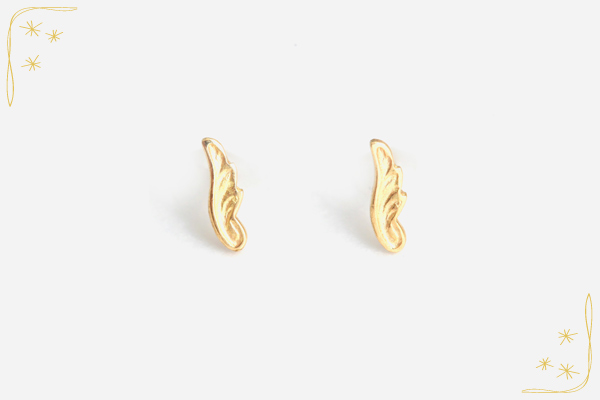 羽根スタンプピアス